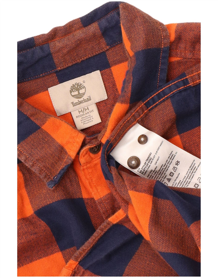 TIMBERLAND Herre Regular Fit Flanelskjorte Medium Orange ternet bomuld