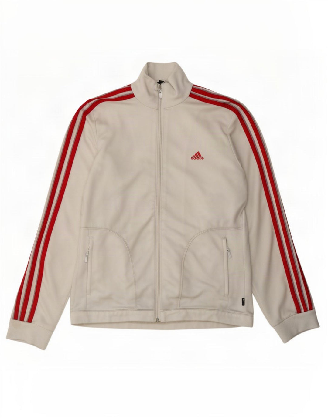 Adidas træningsdragt topjakke til kvinder UK 16 Stor hvid polyester