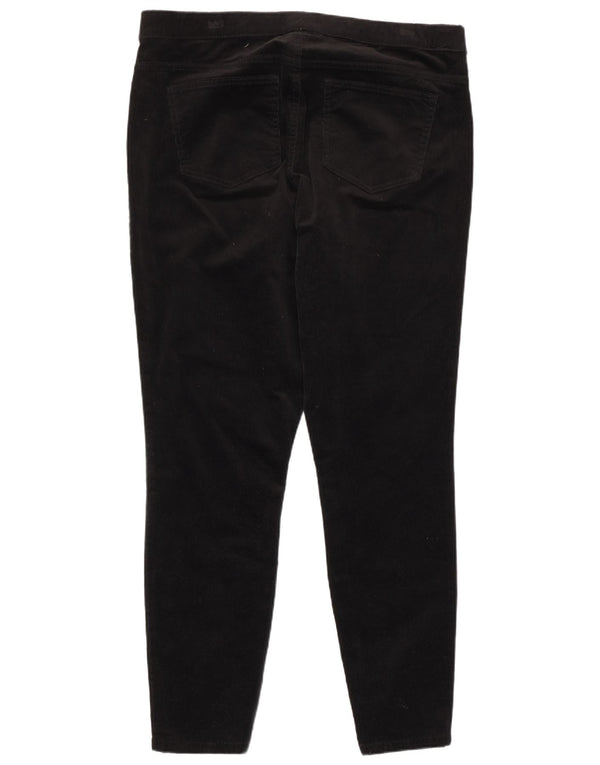 Marks & Spencer Dame Skinny Corduroy Bukser UK 18 XL W36 L28 Sort