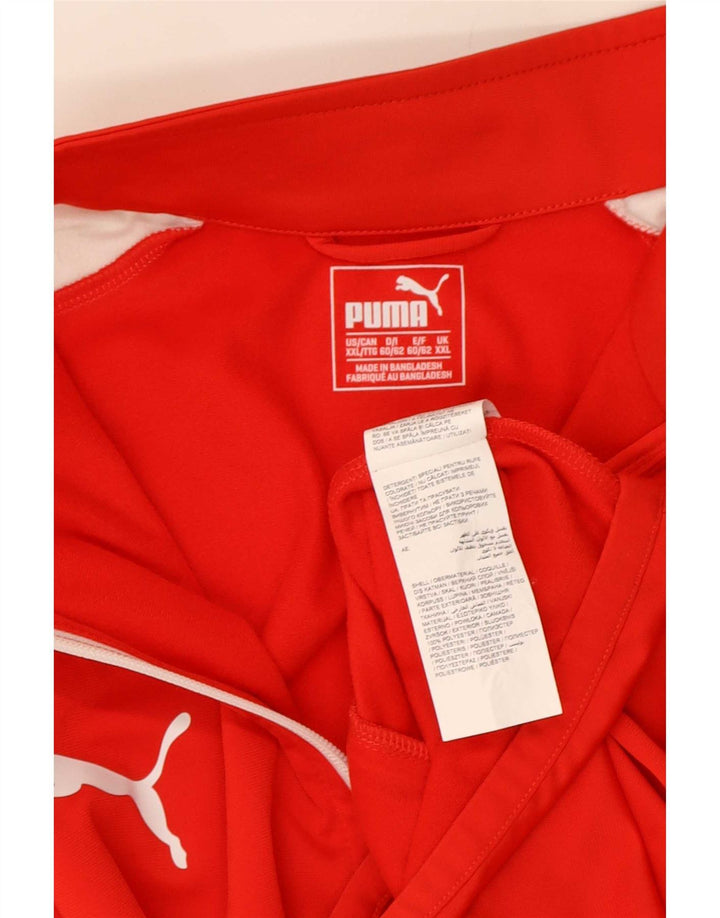 Puma Træningsdragt Topjakke til mænd 2XL Rød Colourblock Polyester