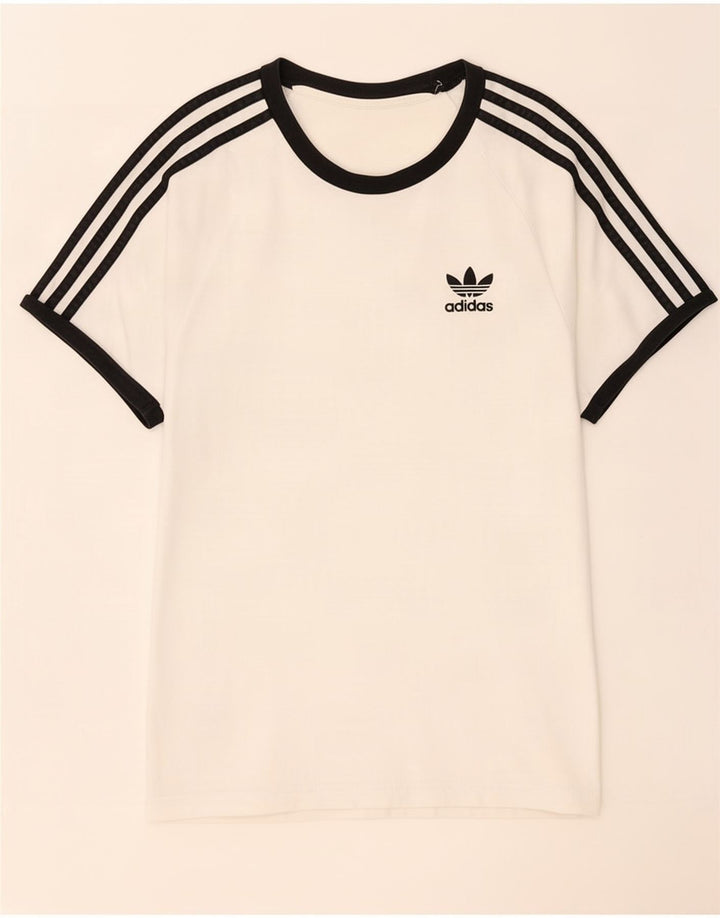 Adidas herre T-shirt top lille hvid bomuld