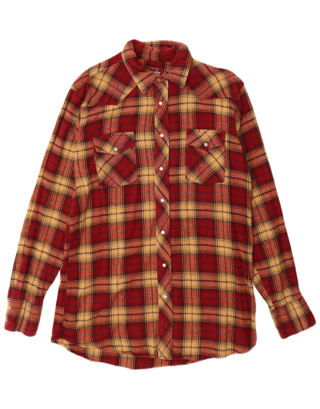 Wrangler Flanellskjorte til mænd, stor rød ternet