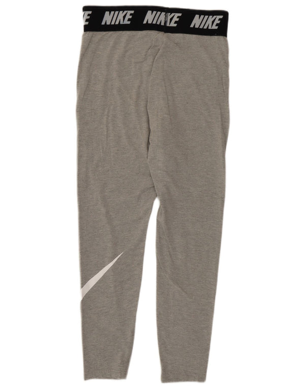 Nike grafiske leggings til kvinder UK 14 Large Grå Colourblock Bomuld