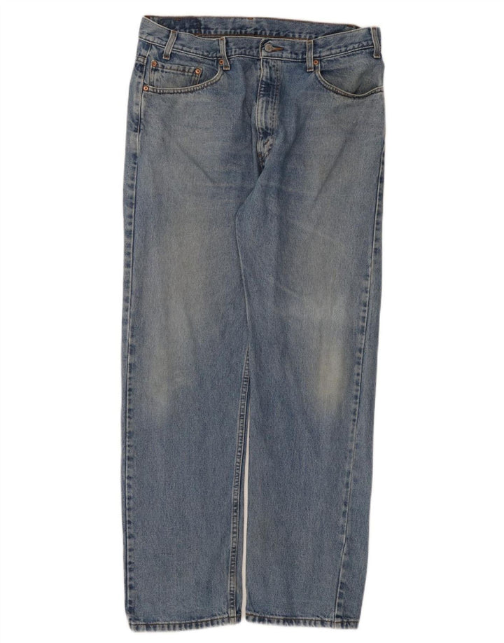 Levi's Herre 505 Regular Fit Straight Jeans W38 L32 Blå Bomuld