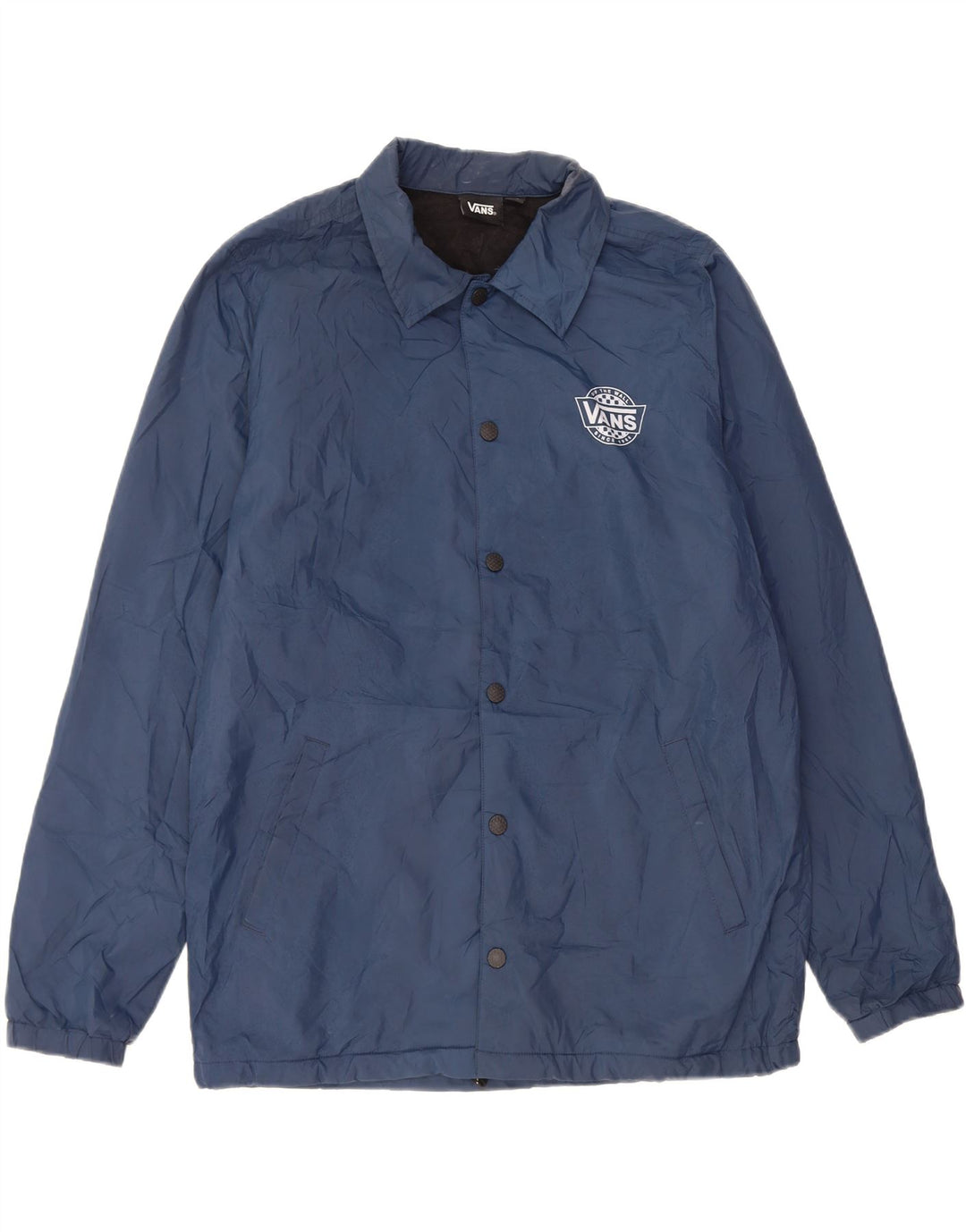 Vans Herre Grafisk Bomber Jacket UK 38 Medium Navy Blue Polyester
