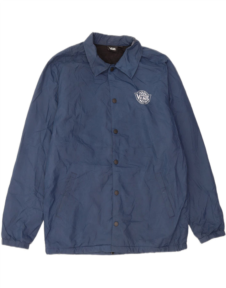 Vans Herre Grafisk Bomber Jacket UK 38 Medium Navy Blue Polyester
