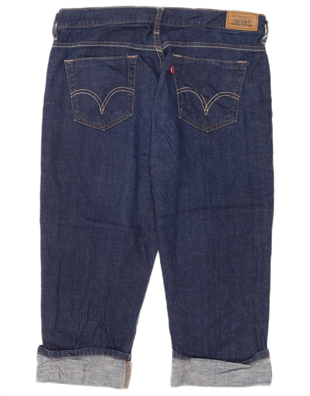 Levi's Dame 515 Capri Jeans US 10 Large W32 L19 Blå Bomuld