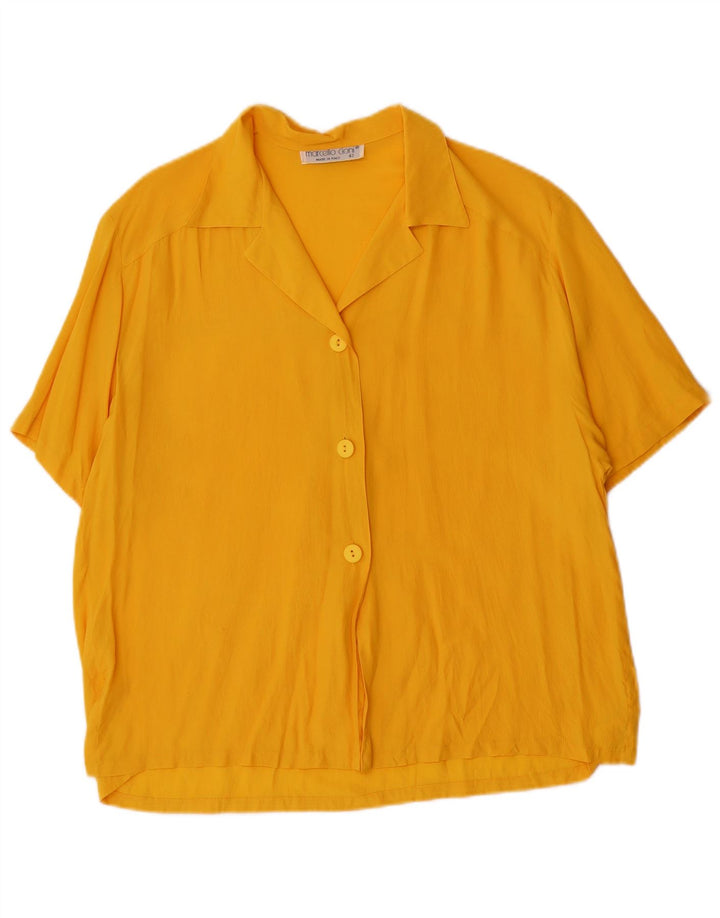 Marcello Cioni Dame Kortærmet Bluse IT 42 Medium Gul