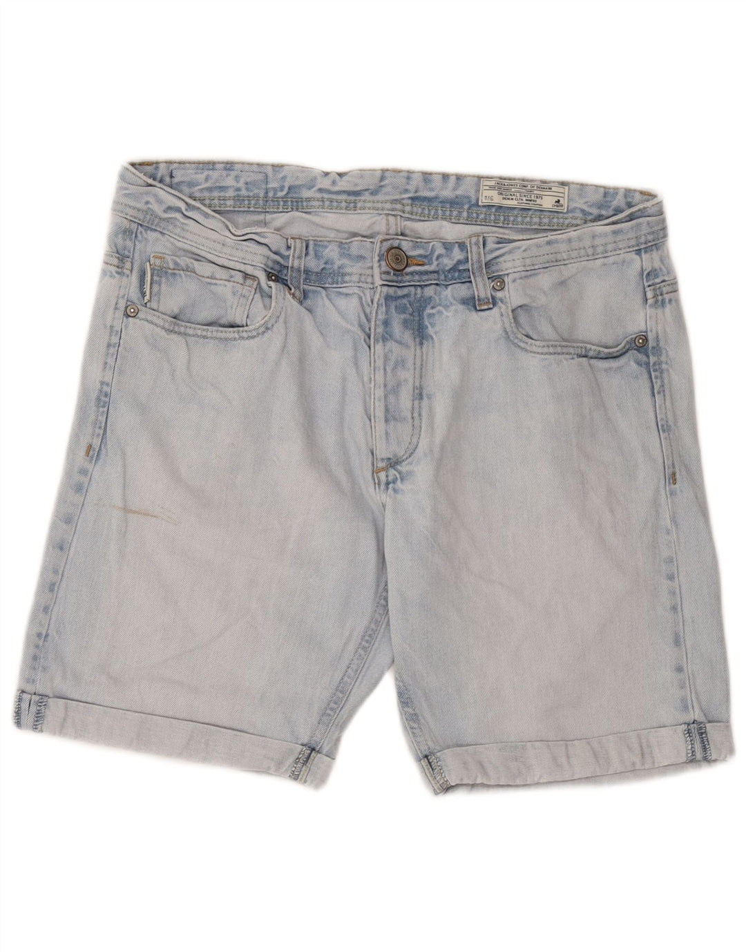 Jack & Jones denimshorts til mænd store W34 blå bomuld