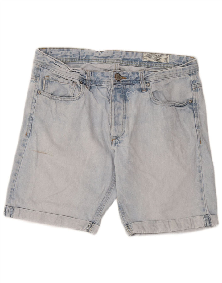 Jack & Jones denimshorts til mænd store W34 blå bomuld
