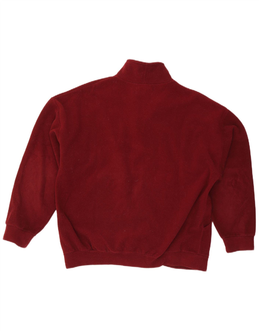 Vintage fleecejakke til mænd UK 42 XL rødbrun polyester