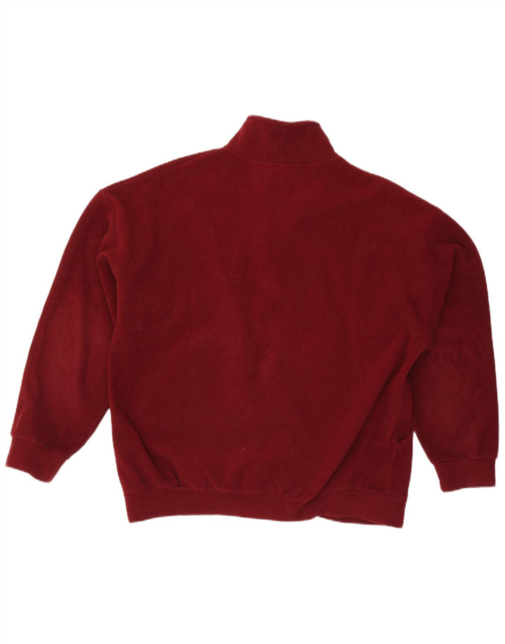 Vintage fleecejakke til mænd UK 42 XL rødbrun polyester