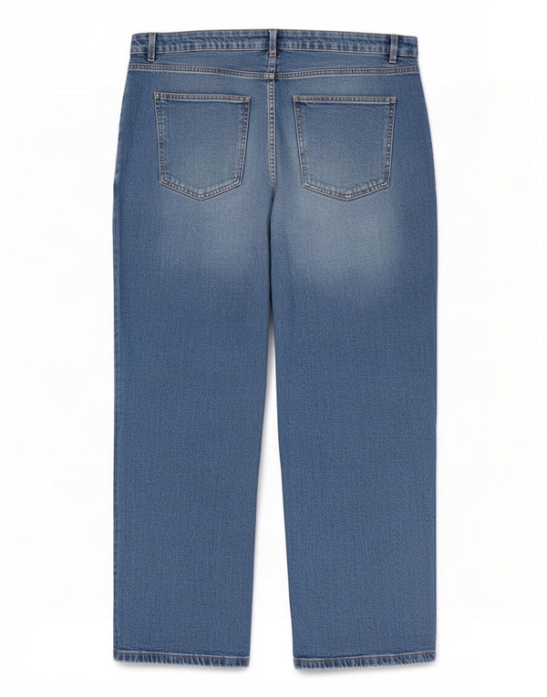 Marks & Spencer Dame Jeans med brede ben UK 20 2XL W40 L28 Blå Bomuld