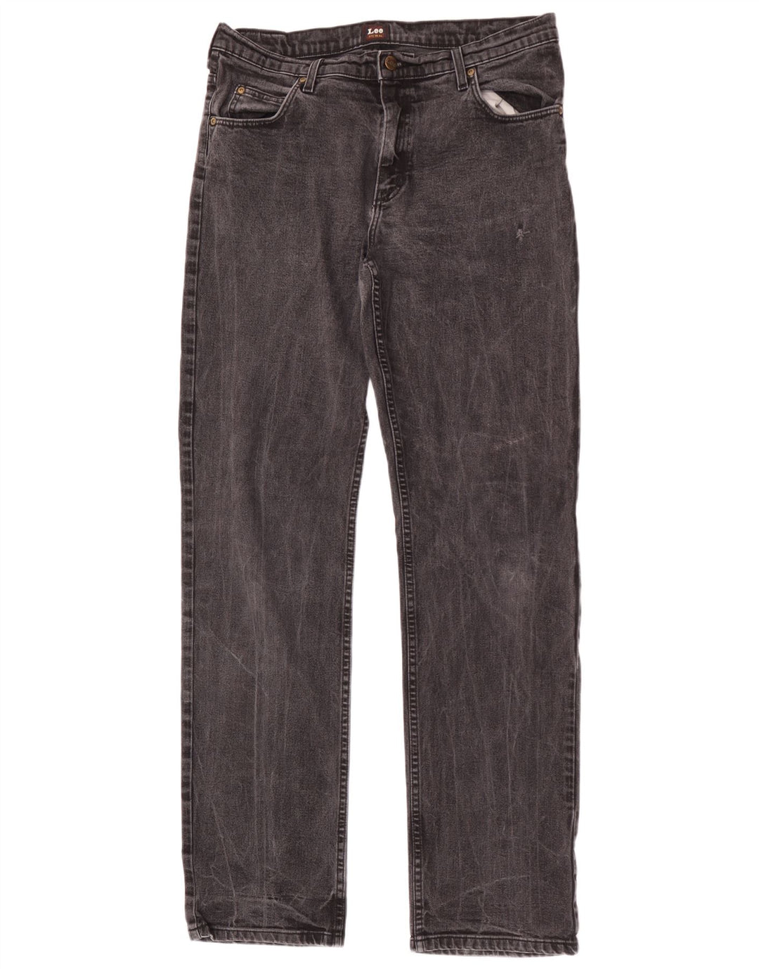 Lee Mens Brooklyn Straight Jeans W36 L36 Sort Bomuld