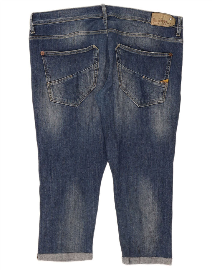 Meltin' Pot Dame Capri Jeans W38 L22 Blå Bomuld
