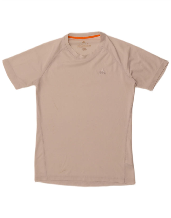 Adidas Herre Climalite T-Shirt Top Lille Hvid Polyester