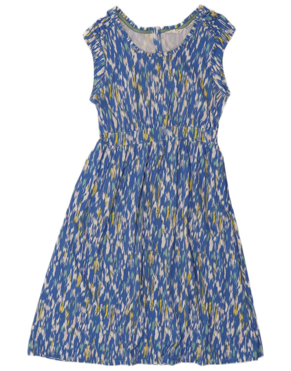 White Stuff Dame A-Line Kjole UK 16 Large Blue Ikat