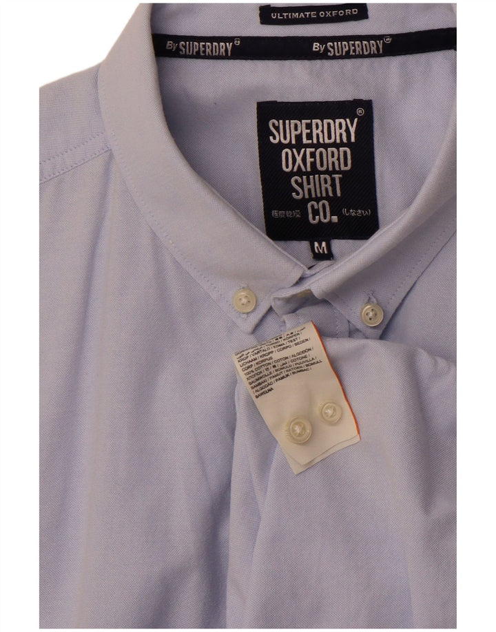 SUPERDRY Kortærmet Herreskjorte Medium Blue Bomuld