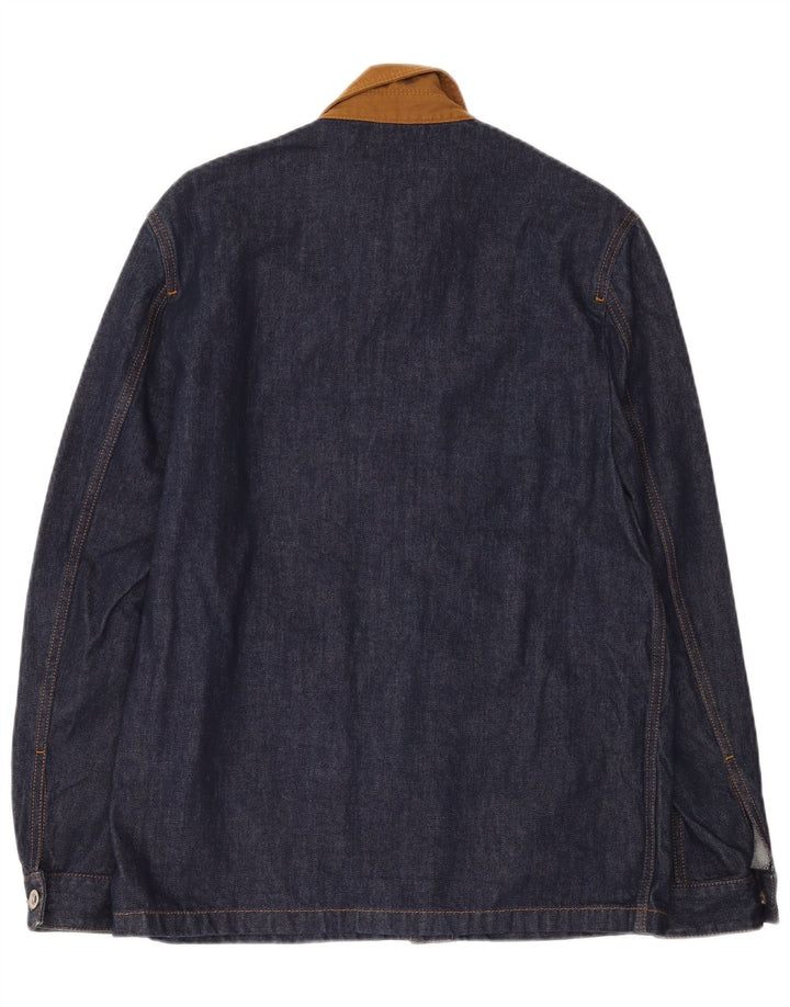 Zara Herre denimjakke UK 38 Medium Navyblå Bomuld