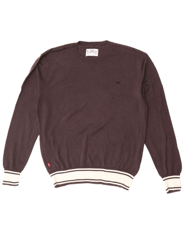 Levi's Herre sweater med rund hals XL brun bomuld