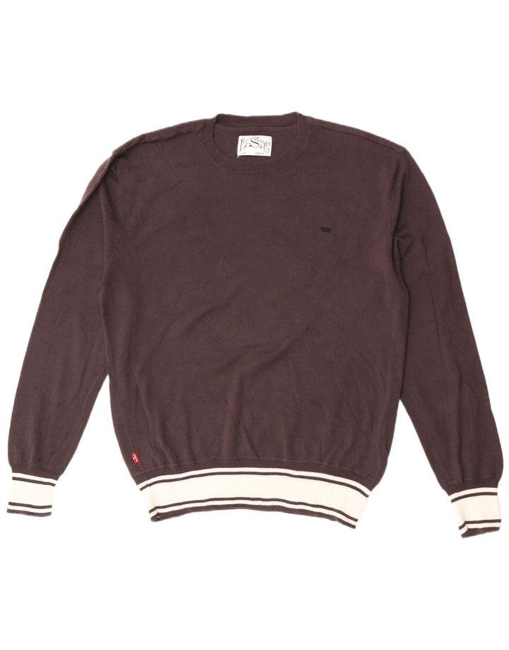 Levi's Herre sweater med rund hals XL brun bomuld