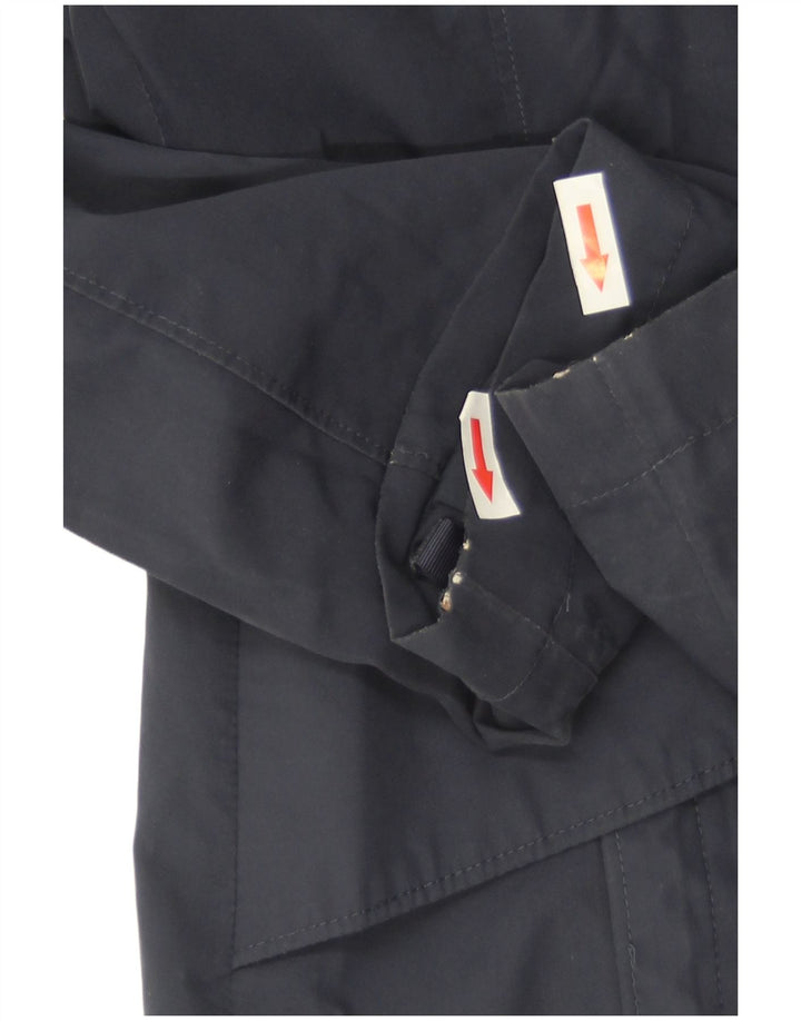The North Face Regnfrakke med hætte til kvinder UK 14 Medium Navy Blue Polyester
