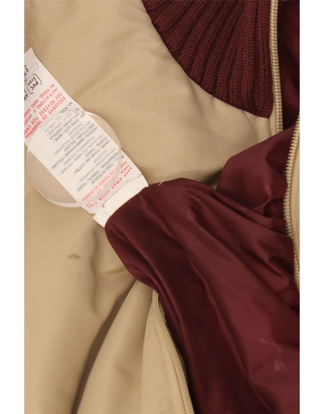 Puma Graphic Bomber Jacket UK 16 Large Beige Colourblock Polyester