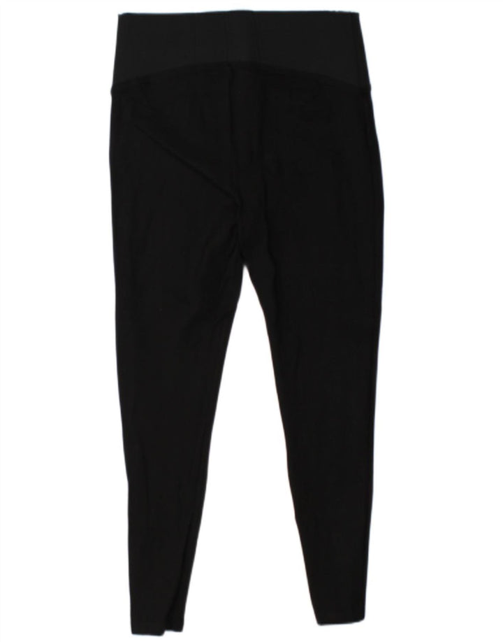 MARKS & SPENCER Womens Leggings UK 12 Medium Black Viscose