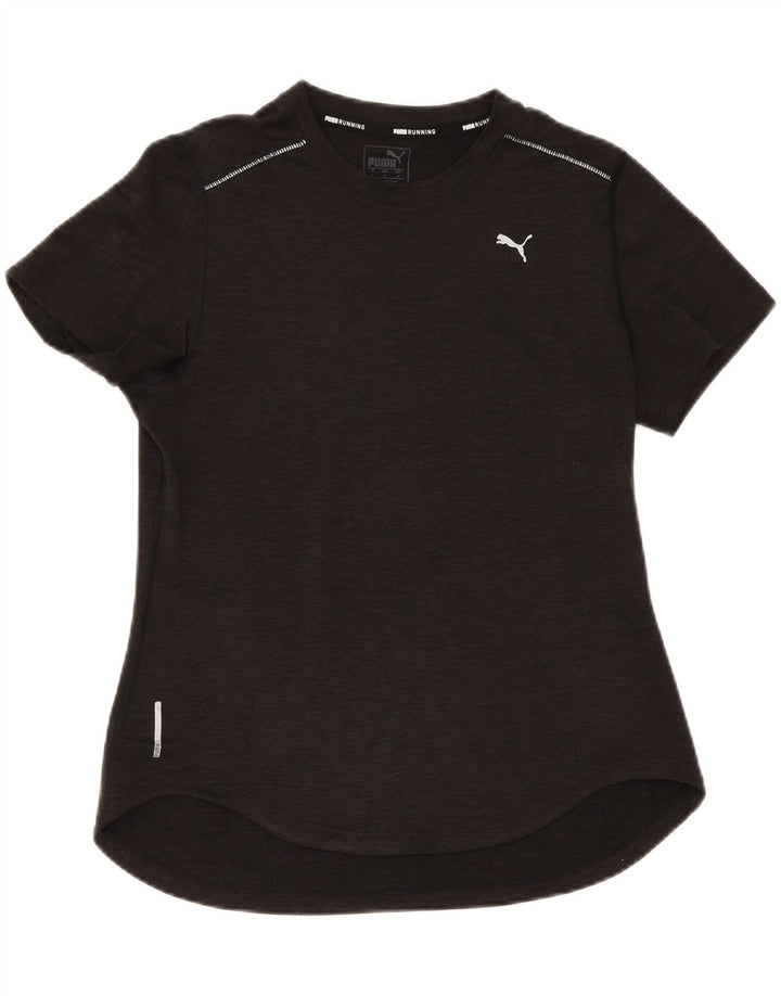 PUMA Grafisk T-Shirt Top UK 14 Medium Grå Polyester