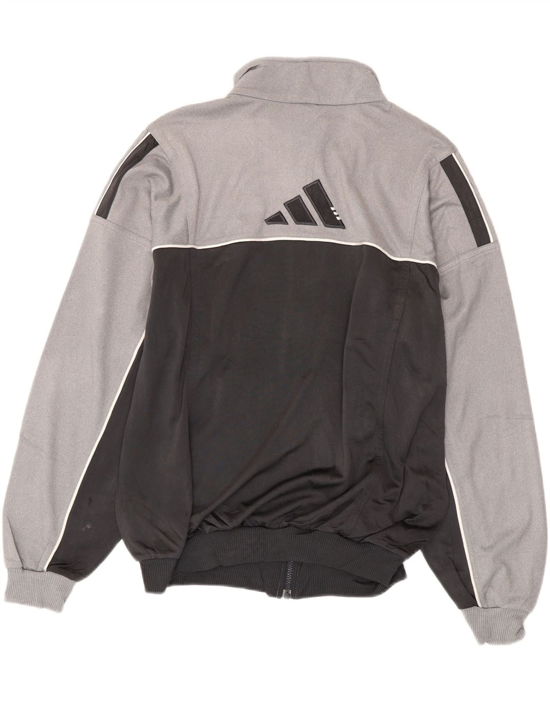 Adidas Herre grafisk træningsdragt topjakke UK 38/40 Medium Grey Colourblock