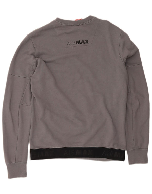 Nike Herre Air Max Graphic Sweatshirt Jumper Medium Grå Bomuld