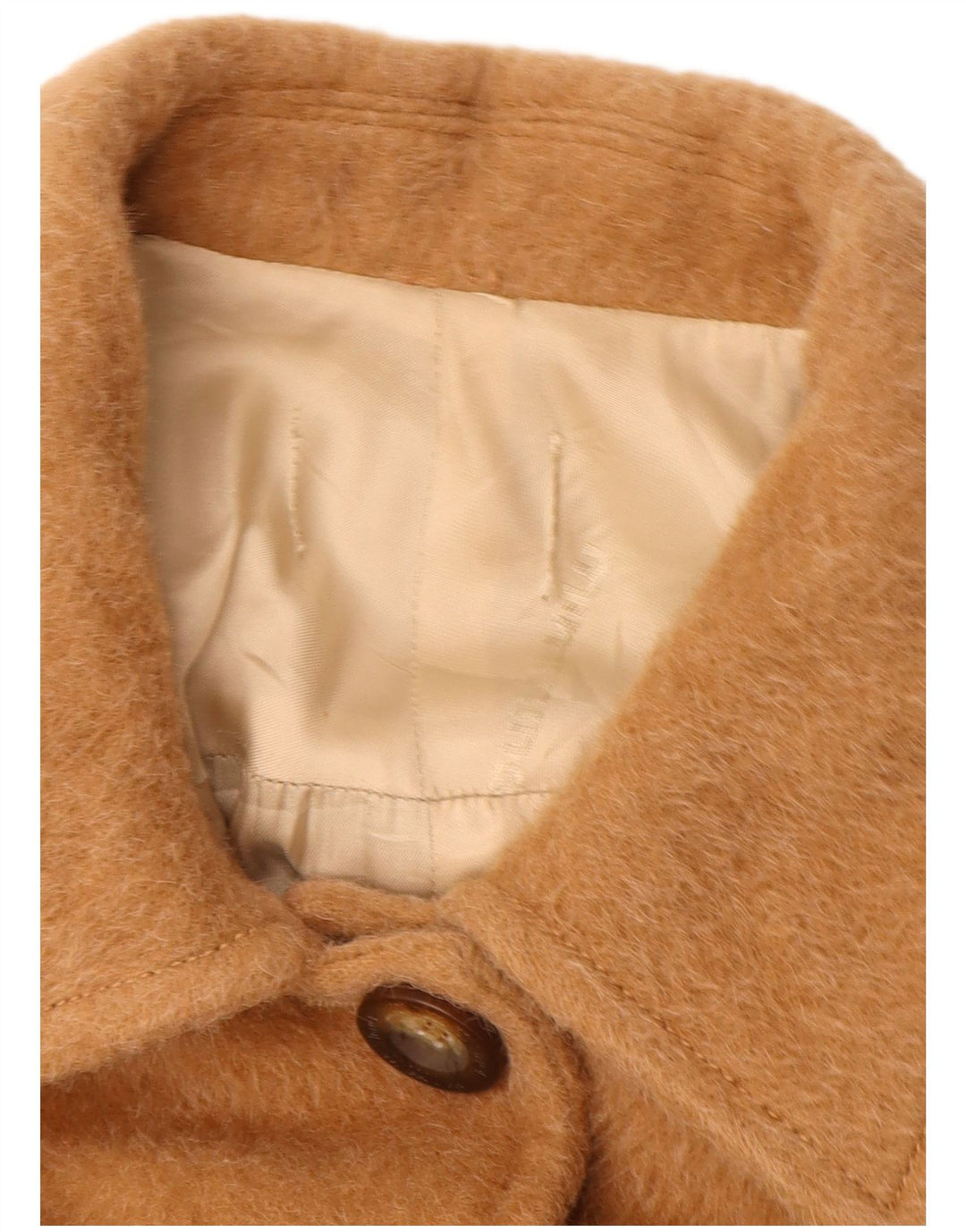 Vintage overfrakke til kvinder UK 12 Medium Beige