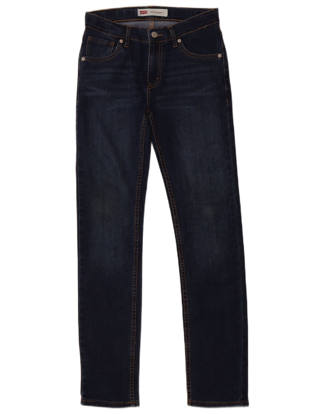 LEVI'S Boys 510 Skinny Jeans 15-16 år W28 L30 Marineblå Bomuld