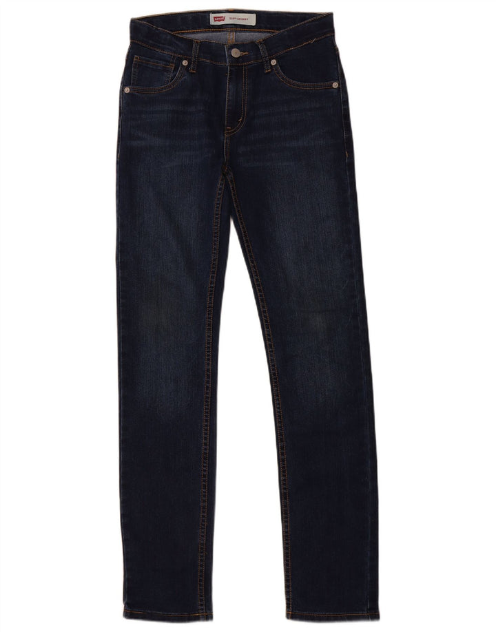 LEVI'S Boys 510 Skinny Jeans 15-16 år W28 L30 Marineblå Bomuld