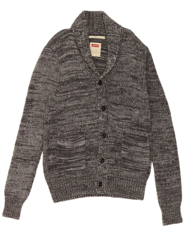 Levi's Herre Slim Fit Cardigan Sweater Lille grå Flecked Viscose