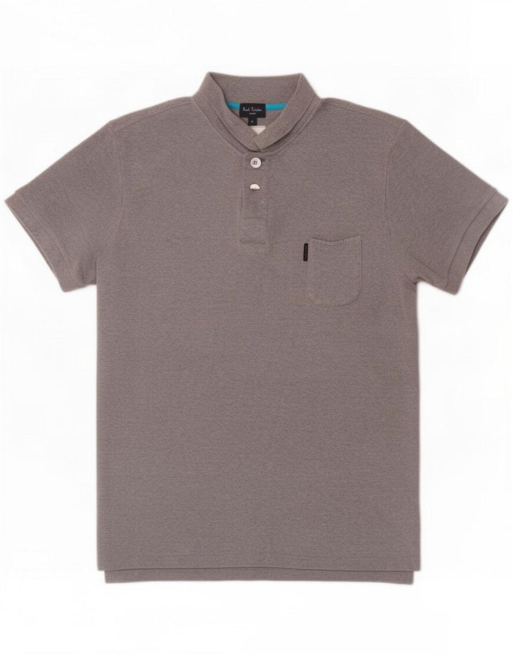 Paul Smith Mens Polo Shirt Medium Grey Cotton