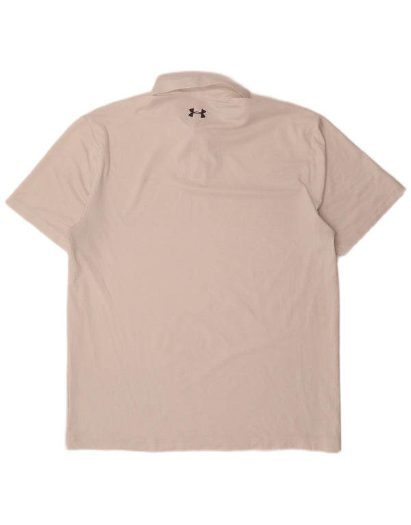 Under Armour Herre Polo Shirt Large White