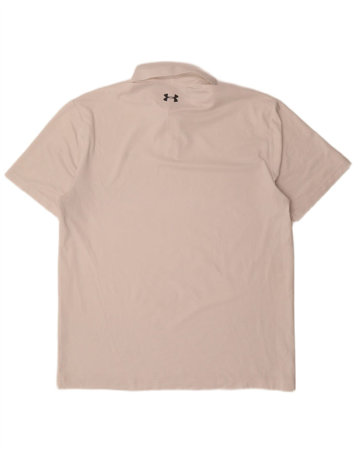 Under Armour Herre Polo Shirt Large White