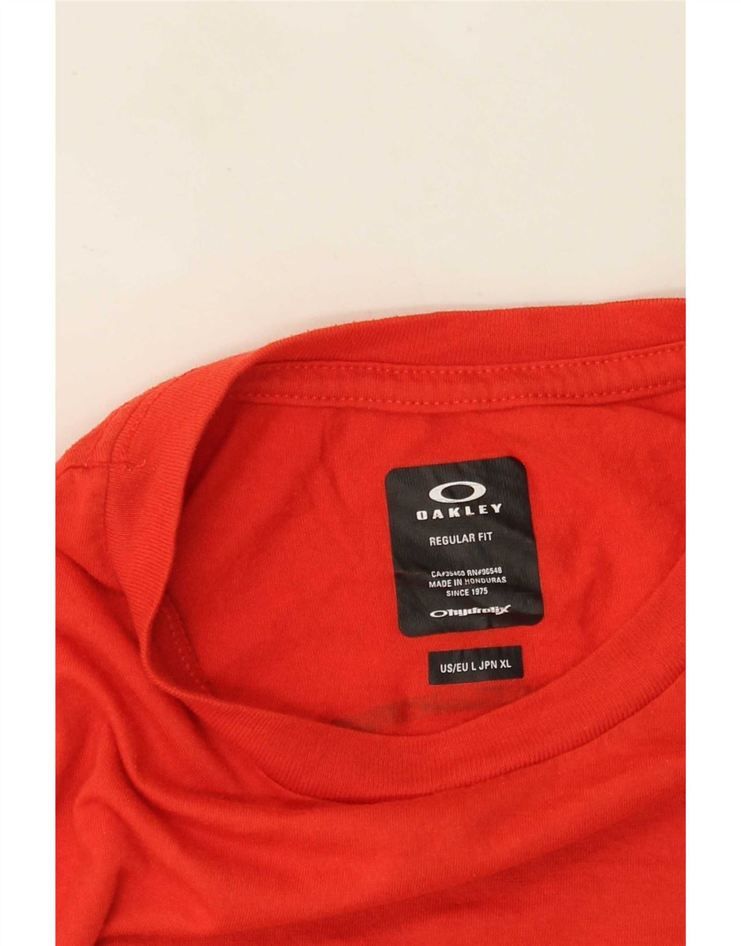 Oakley Herre Regular Fit Grafisk T-Shirt Top Stor Rød