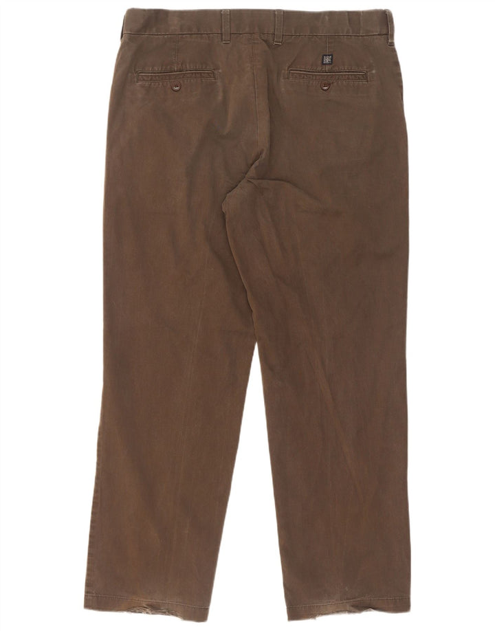 Marks & Spencer Herre Regular Chino Bukser W36 L31 Khaki Cotton