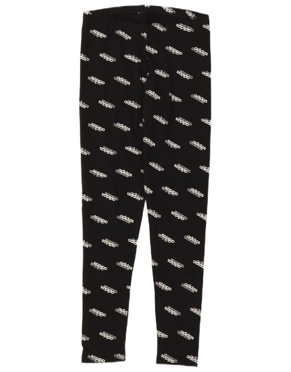 Adidas Graphic Leggings til kvinder UK 8/10 Lille sort plettet bomuld