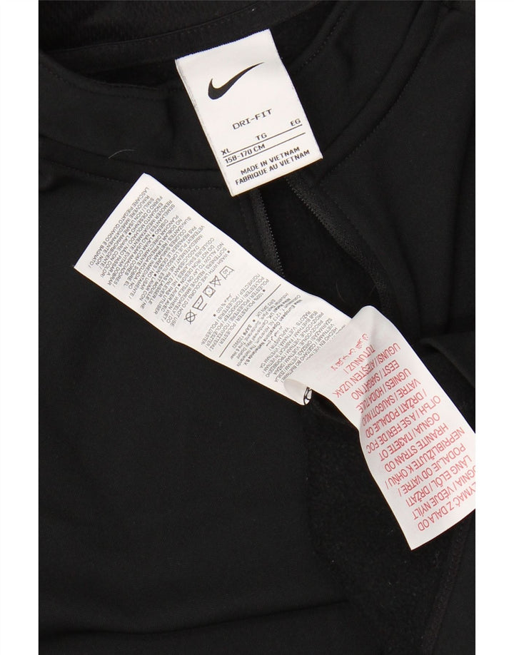 NIKE Drenge Dri Fit Grafisk Pullover Træningsdragt Top 13-14 år XL Sort