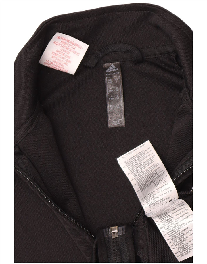 Adidas Boys Aeroready Træningsdragt Topjakke 9-10 År Sort Polyester