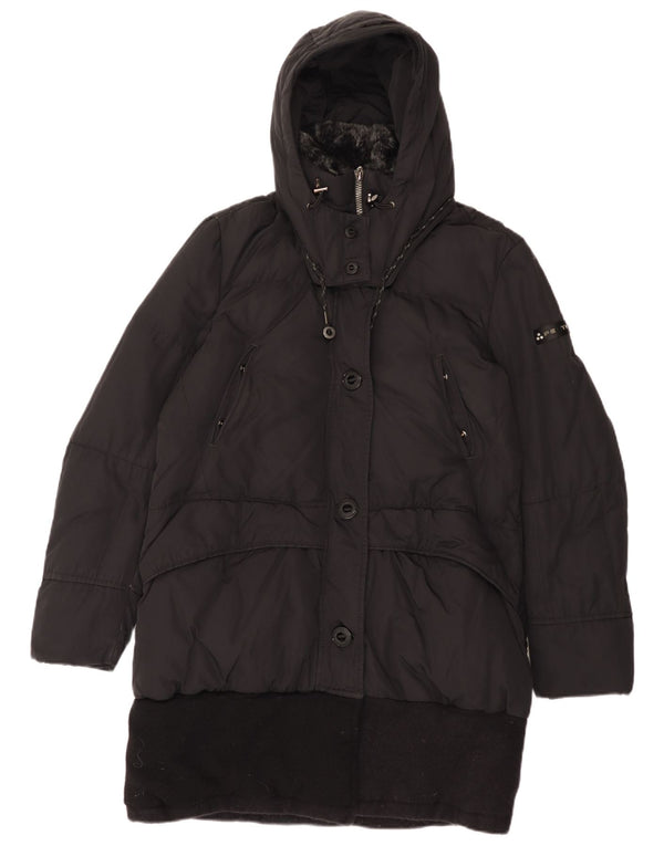 PEUTEREY Polstret hættefrakke til kvinder IT 48 XL Sort Colourblock Polyamid