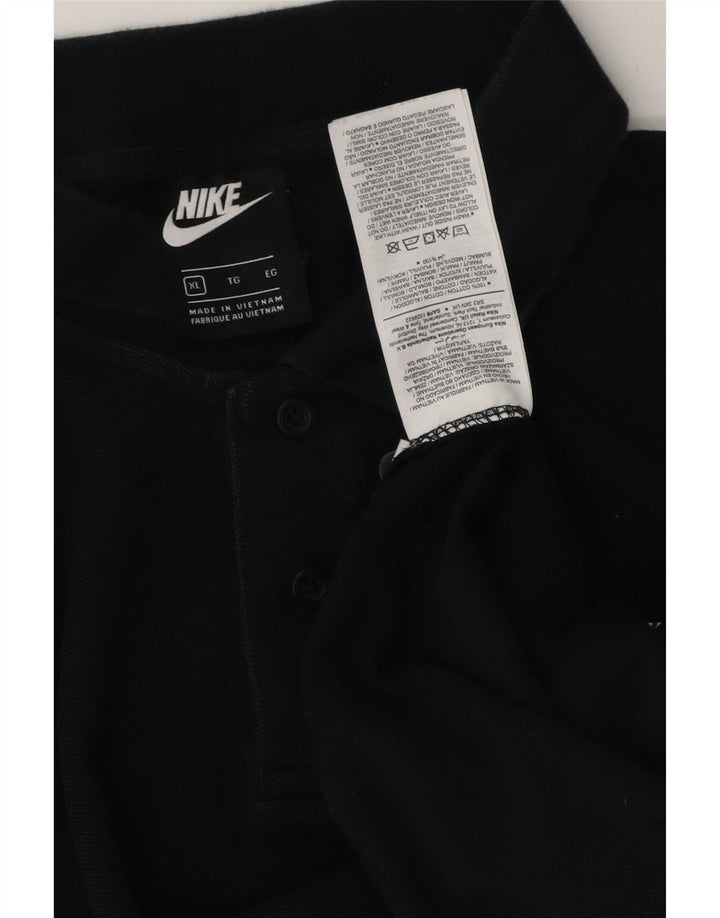 Nike herre poloshirt XL sort bomuld