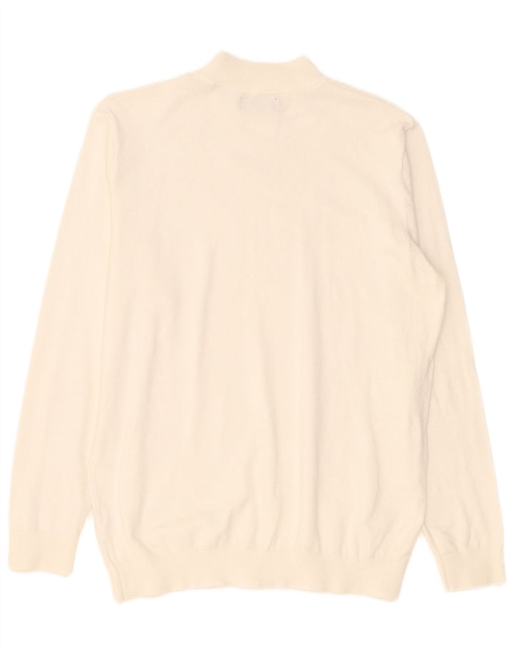 Zara Herre Turtle Neck Jumper Sweater Medium Beige Viscose