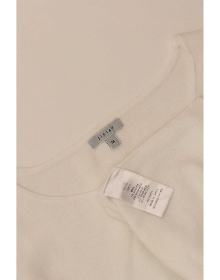 Jigsaw Dame Top Langærmet UK 12 Medium White Viscose