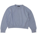Zara Womens Crop Oversized Sweatshirt Jumper UK 10 Small Blue