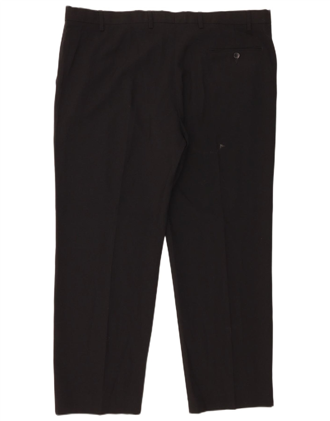 Marks & Spencer Herre Straight Regular Suit Bukser W42 L29 Sort Polyester
