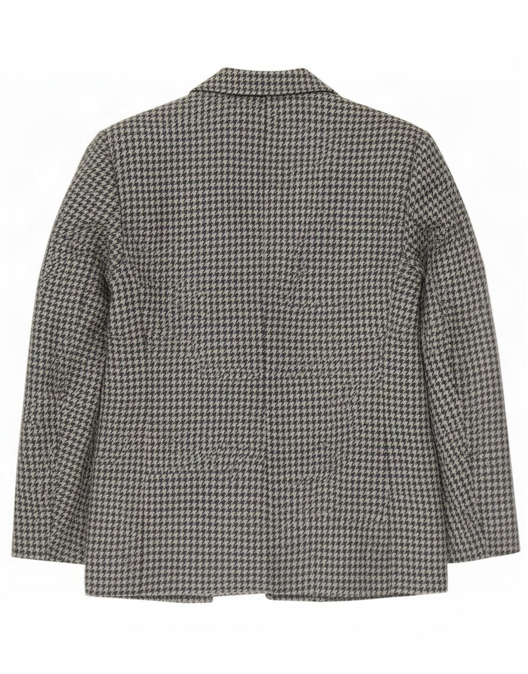 Vintage Dame 2-knaps blazerjakke IT 46 Large Grå Houndstooth